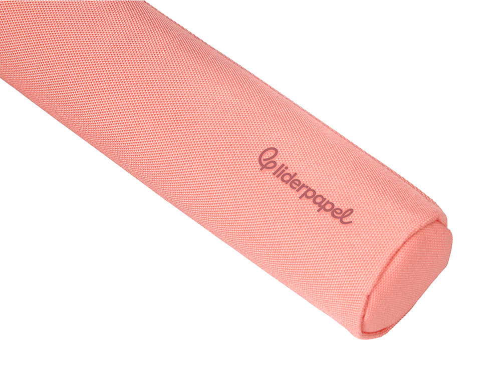 ESTOJO ESCOLAR LIDERPAPEL CILINDRICO ESTREITO 220X45 MM ROSA