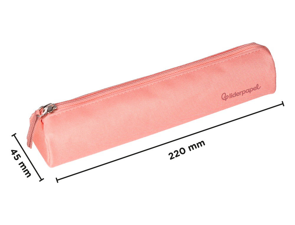 ESTOJO ESCOLAR LIDERPAPEL CILINDRICO ESTREITO 220X45 MM ROSA