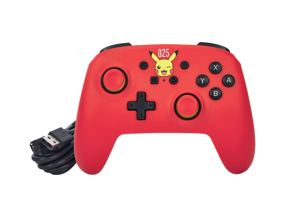 COMANDO POWER A COM CABO PARA NINTENDO SWITCH LAUGHING PIKACHU