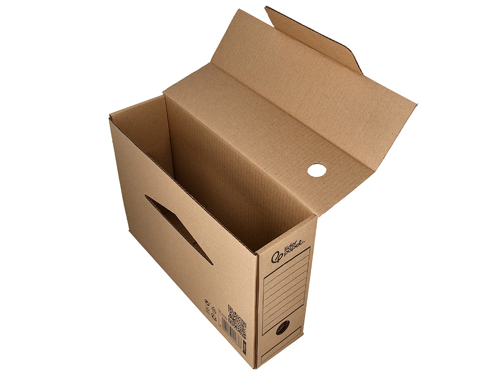 CAIXA PARA ARQUIVO MORTO LIDERPAPEL FOLIO CARTAO RECICLADO 325 GR LOMBADA 100 MM KRAFT 365X100X251 MM
