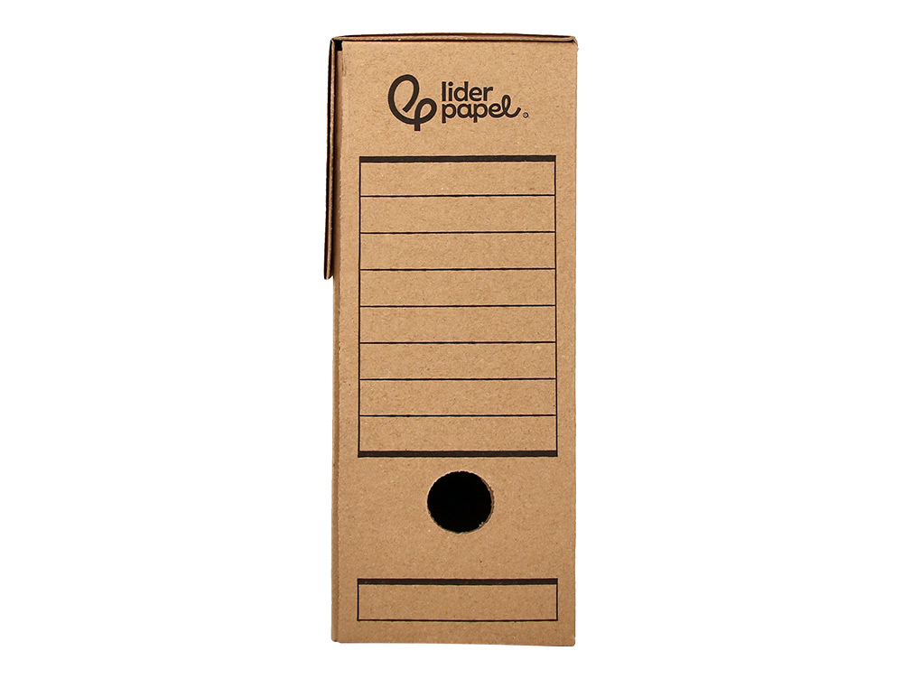 CAIXA PARA ARQUIVO MORTO LIDERPAPEL FOLIO CARTAO RECICLADO 325 GR LOMBADA 100 MM KRAFT 365X100X251 MM