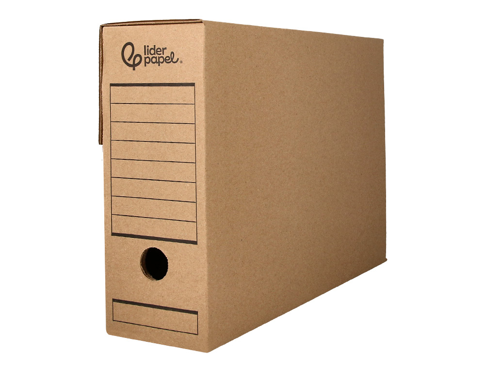 CAIXA PARA ARQUIVO MORTO LIDERPAPEL FOLIO CARTAO RECICLADO 325 GR LOMBADA 100 MM KRAFT 365X100X251 MM