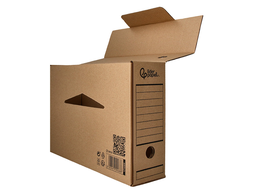 CAIXA PARA ARQUIVO MORTO LIDERPAPEL FOLIO CARTAO RECICLADO 325 GR LOMBADA 100 MM KRAFT 365X100X251 MM