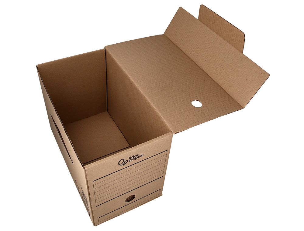 CAIXA PARA ARQUIVO MORTO LIDERPAPEL FOLIO DUPLA LARGURA CARTAO RECICLADO 400 GR LOMBADA 200 MM KRAFT 367X200X251 MM