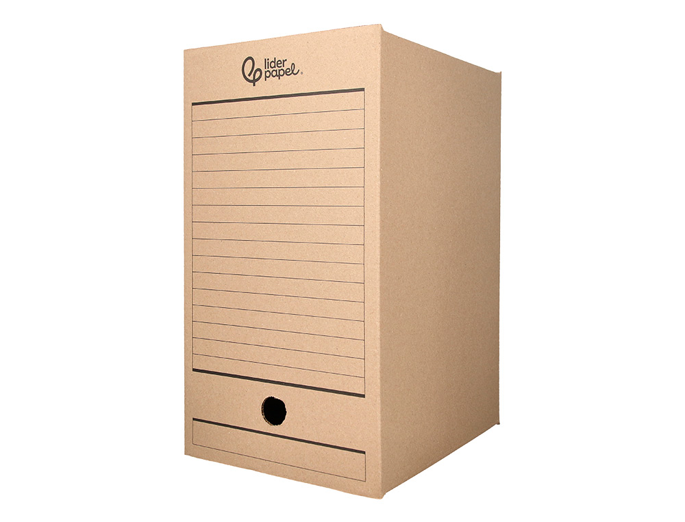 CAIXA PARA ARQUIVO MORTO LIDERPAPEL FOLIO DUPLA LARGURA CARTAO RECICLADO 400 GR LOMBADA 200 MM KRAFT 367X200X251 MM