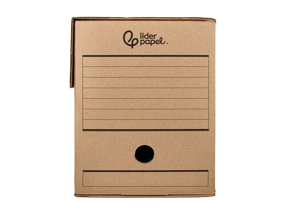 CAIXA PARA ARQUIVO MORTO LIDERPAPEL FOLIO DUPLA LARGURA CARTAO RECICLADO 400 GR LOMBADA 200 MM KRAFT 367X200X251 MM