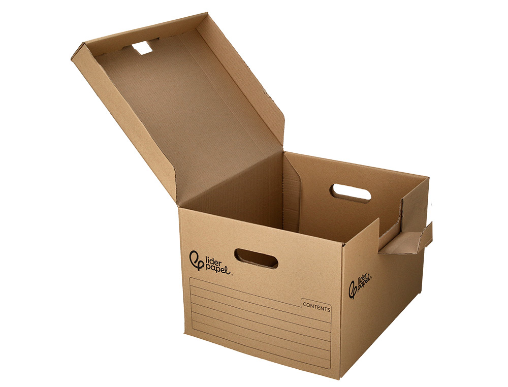 CAIXA PARA ARQUIVO DEFINITIVO LIDERPAPEL CARTAO 100% RECICLADO PARA 5 CAIXAS ARQUIVO DEF. FOLIO 540X410X300MM