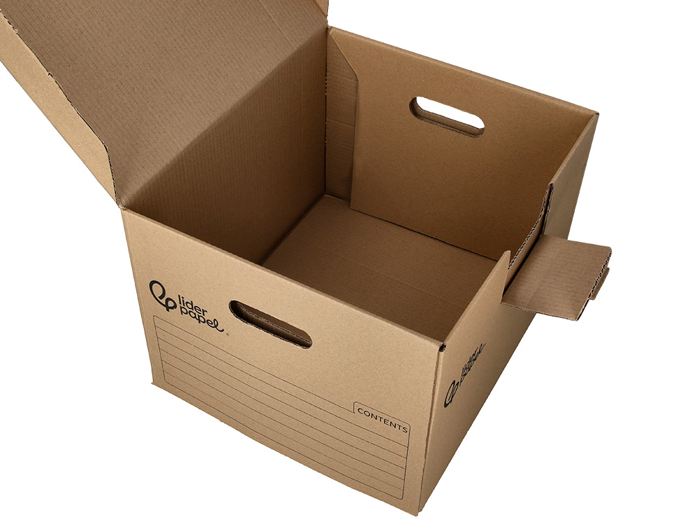 CAIXA PARA ARQUIVO DEFINITIVO LIDERPAPEL CARTAO 100% RECICLADO PARA 5 CAIXAS ARQUIVO DEF. FOLIO 540X410X300MM