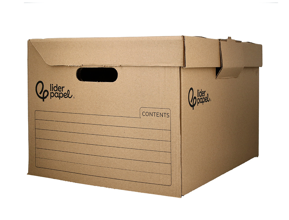 CAIXA PARA ARQUIVO DEFINITIVO LIDERPAPEL CARTAO 100% RECICLADO PARA 5 CAIXAS ARQUIVO DEF. FOLIO 540X410X300MM