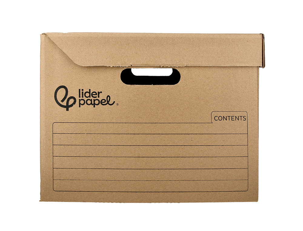 CAIXA PARA ARQUIVO DEFINITIVO LIDERPAPEL CARTAO 100% RECICLADO PARA 5 CAIXAS ARQUIVO DEF. FOLIO 540X410X300MM