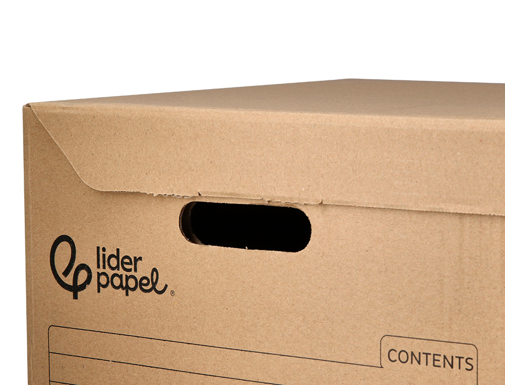 CAIXA PARA ARQUIVO DEFINITIVO LIDERPAPEL CARTAO 100% RECICLADO PARA 5 CAIXAS ARQUIVO DEF. FOLIO 540X410X300MM