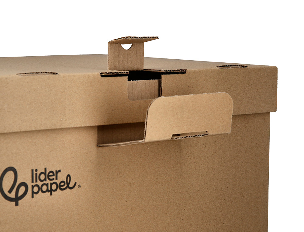 CAIXA PARA ARQUIVO DEFINITIVO LIDERPAPEL CARTAO 100% RECICLADO PARA 5 CAIXAS ARQUIVO DEF. FOLIO 540X410X300MM