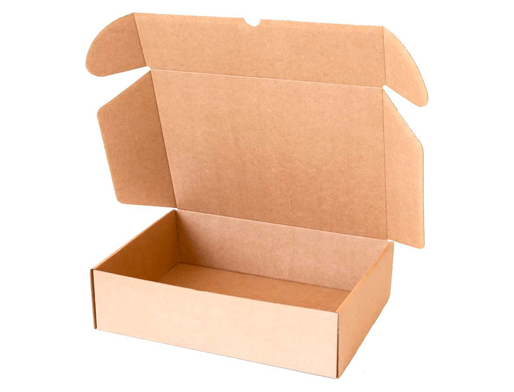 CAIXA AUTO MONTAGEM Q-CONNECT PARA E-COMMERCE E PRESENTES CARTAO RECICLADO CANAL SIMPLES 3 MM KRAFT 430X320X150 MM
