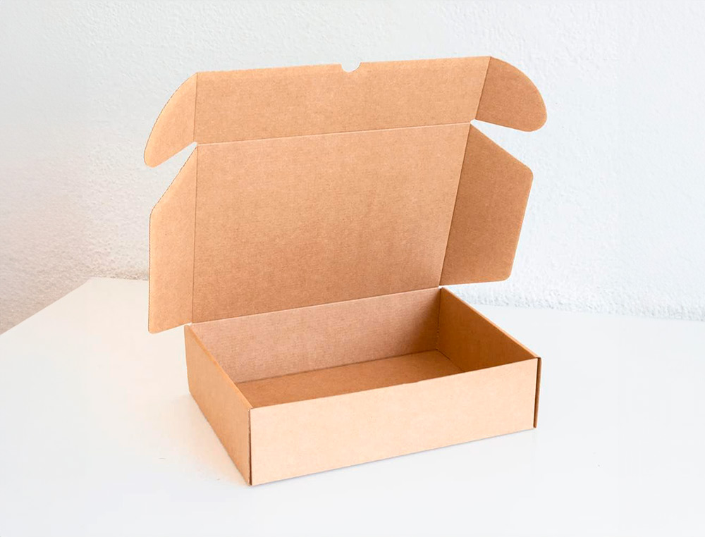 CAIXA AUTO MONTAGEM Q-CONNECT PARA E-COMMERCE E PRESENTES CARTAO RECICLADO CANAL SIMPLES 3 MM KRAFT 430X320X150 MM