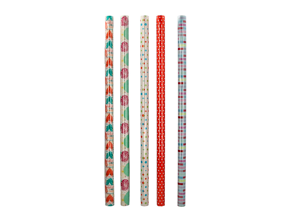 PAPEL FANTASIA LIDERPAPEL TODO ANO ROLO LARGURA 70 CM COMPRIMENTO 2 MT GRAMAGEM 60 GR DESENHOS SORTIDOS C-2024