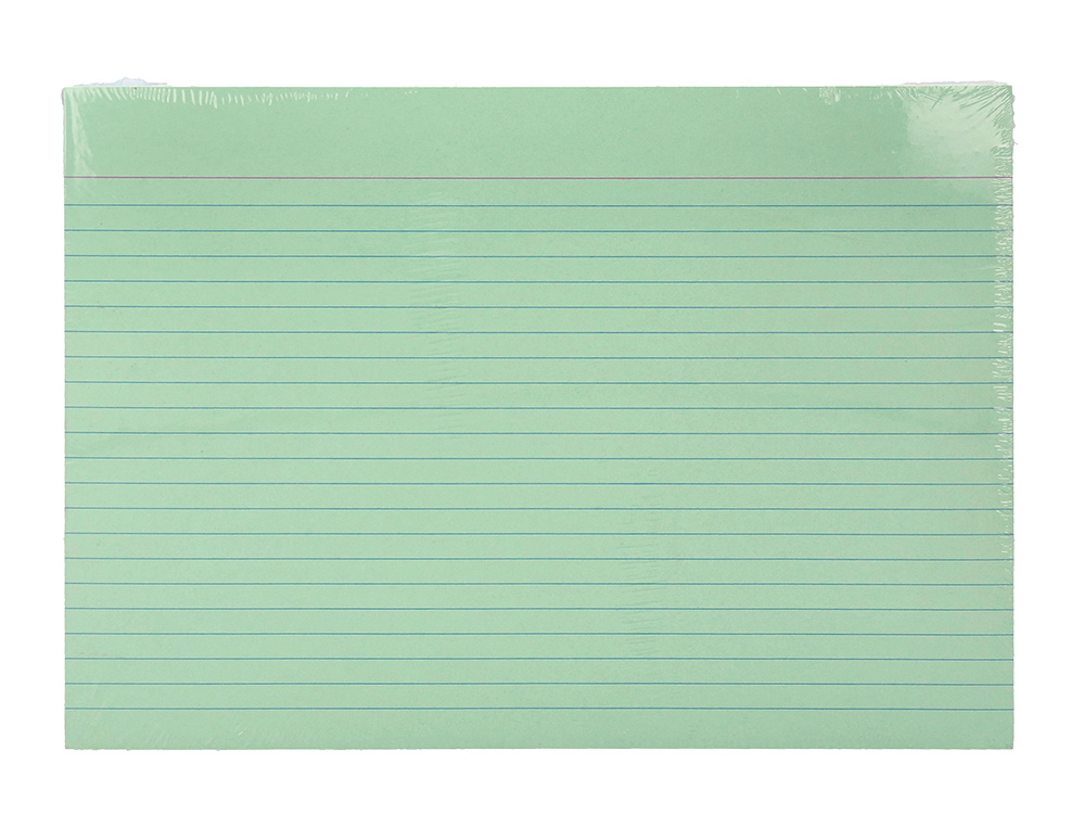 CARTAO LIDERPAPEL PARA ESTUDAR PAUTADO CARTOLINA DE CORES 180 GR 125X200MM EMBALAGEM DE 200 UNIDADES