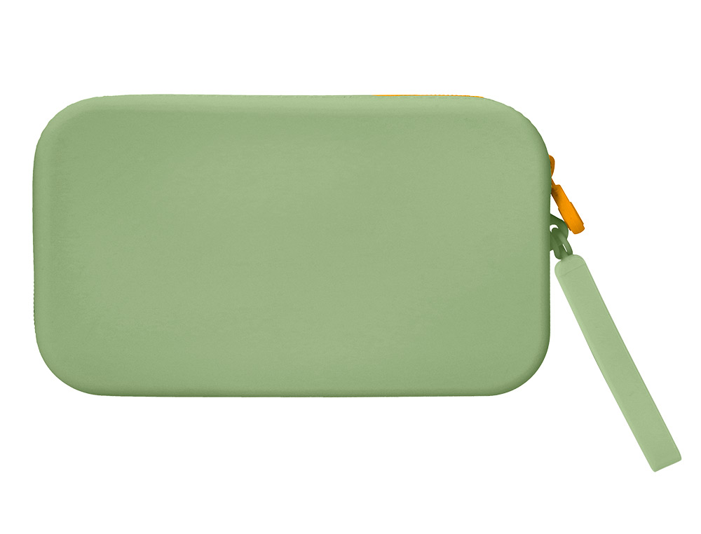 ESTOJO ESCOLAR ANTARTIK TROPICAL DIVE SILICONE SOFT RETANGULAR 190X120X25 MM VERDE MILITAR