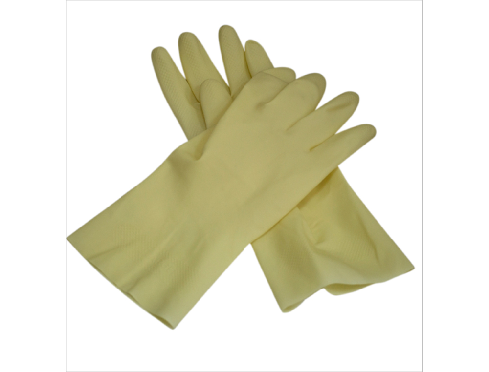 LUVAS DE LATEX ACETINADAS COM RELEVO ANTI DESLIZANTE SEM PO TAMANHO MEDIO