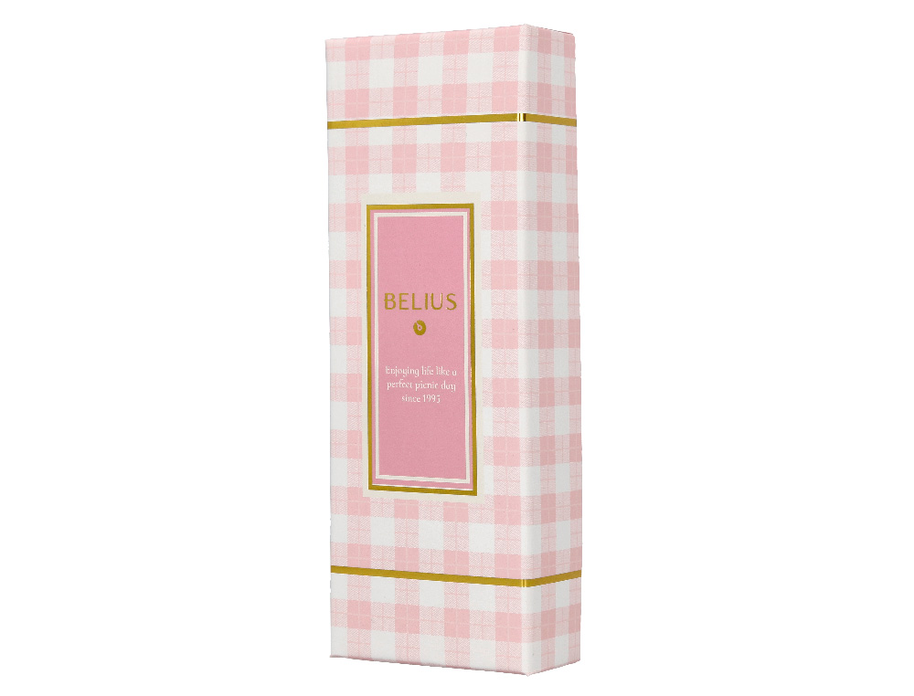 ROLLER BELIUS PICNIC ALUMINIO COR ROSA DOURADO TINTA COR PRETO CAIXA DE DESIGN