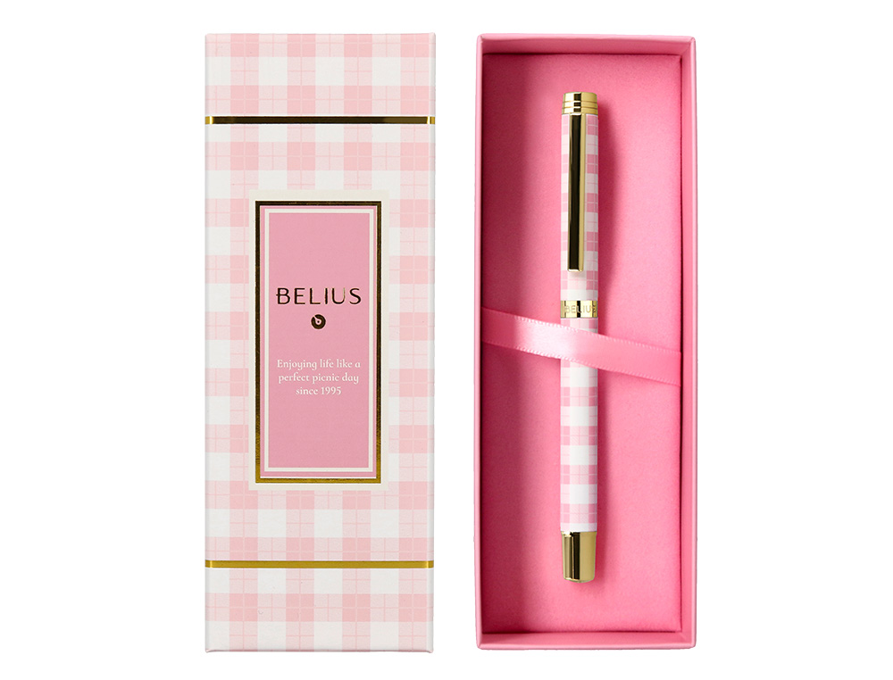 ROLLER BELIUS PICNIC ALUMINIO COR ROSA DOURADO TINTA COR PRETO CAIXA DE DESIGN