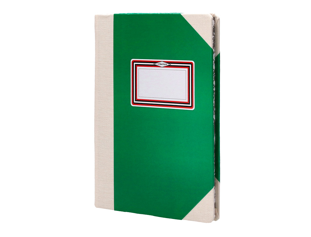 LIVRO DE CARTAO COSIDO FERNANDES FLECHA DIN A4+ LISO 50 FOLHAS 100 GR VERDE