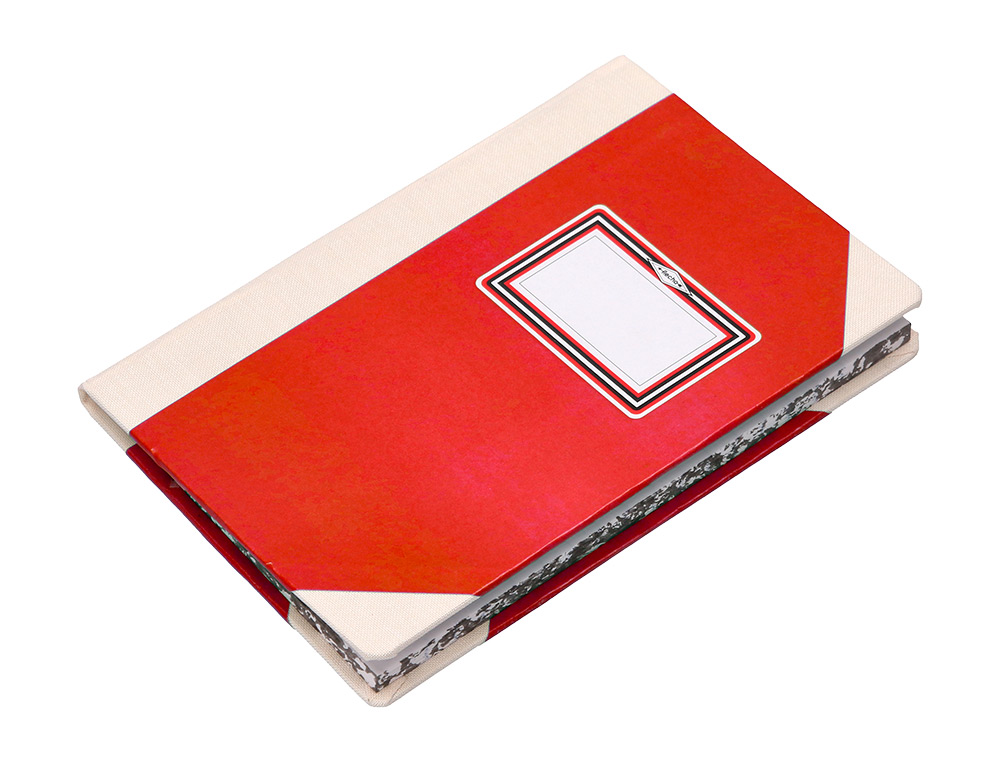 LIVRO DE CARTAO COSIDO FERNANDES FLECHA DIN A5+ LISO 50 FOLHAS 100 GR VERMELHO