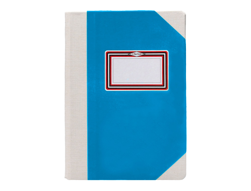 LIVRO DE CARTAO COSIDO FERNANDES FLECHA DIN A5+ PAUTADO 50 FOLHAS 100 GR AZUL