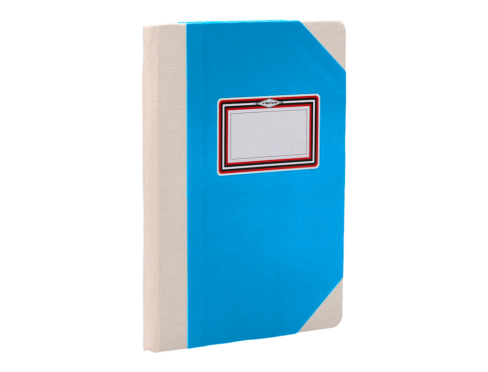 LIVRO DE CARTAO COSIDO FERNANDES FLECHA DIN A5+ PAUTADO 50 FOLHAS 100 GR AZUL