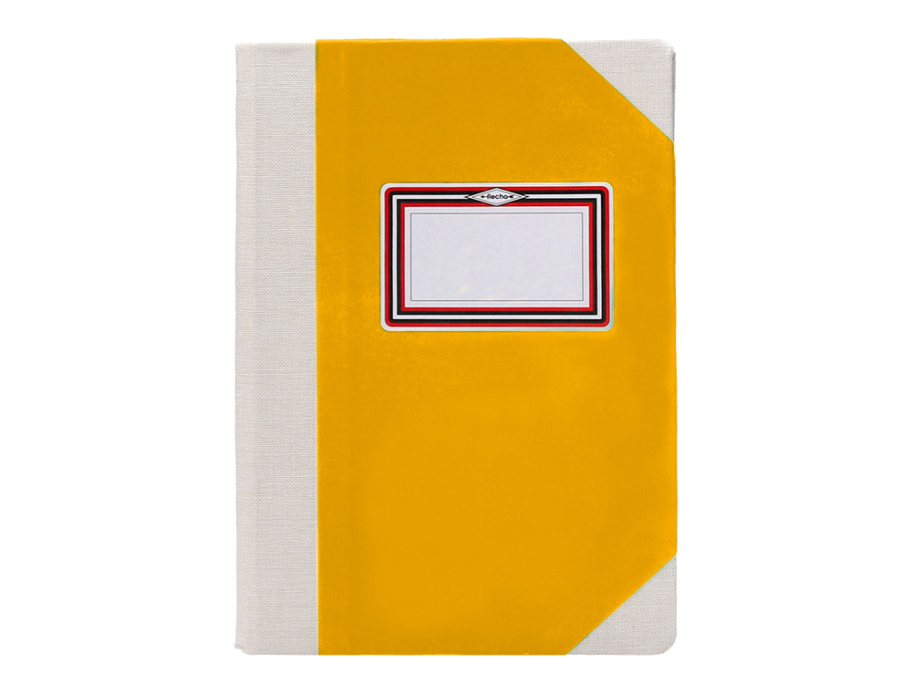 LIVRO DE CARTAO COSIDO FERNANDES FLECHA DIN A6+ LISO 50 FOLHAS 100 GR AMARELO