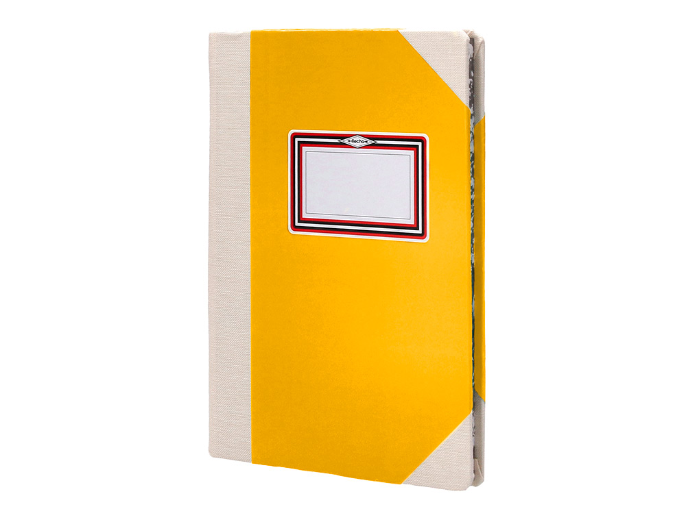 LIVRO DE CARTAO COSIDO FERNANDES FLECHA DIN A6+ LISO 50 FOLHAS 100 GR AMARELO