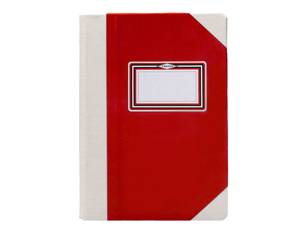 LIVRO DE CARTAO COSIDO FERNANDES FLECHA DIN A6+ LISO 50 FOLHAS 100 GR VERMELHO
