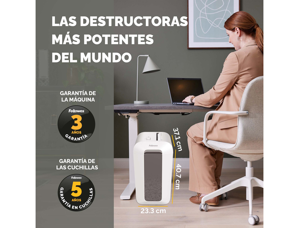 DESTRUIDORA DE DOCUMENTOS FELLOWES LX65 CAPACIDADE 10F SEGURANCA P4 DESTROI AGRAFES CLIPS E CARTOES