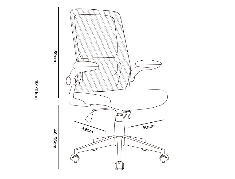 CADEIRA DE ESCRITORIO Q-CONNECT ALBA MALHA BASE METALICA ALT MAX 1110 LARG 610 PROF 580 RODAS PREMIUM COR CINZA