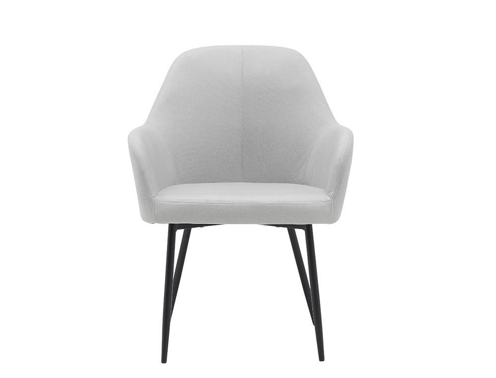 CADEIRA CONFIDENTE Q-CONNECT SIEMIONE BASE METALICA ALT MAX 820 LARG 570 PROF 580 CINZA CLARO