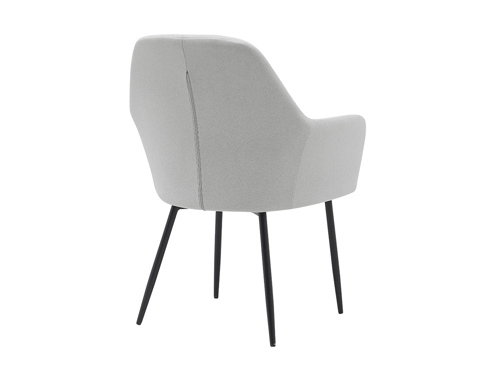 CADEIRA CONFIDENTE Q-CONNECT SIEMIONE BASE METALICA ALT MAX 820 LARG 570 PROF 580 CINZA CLARO