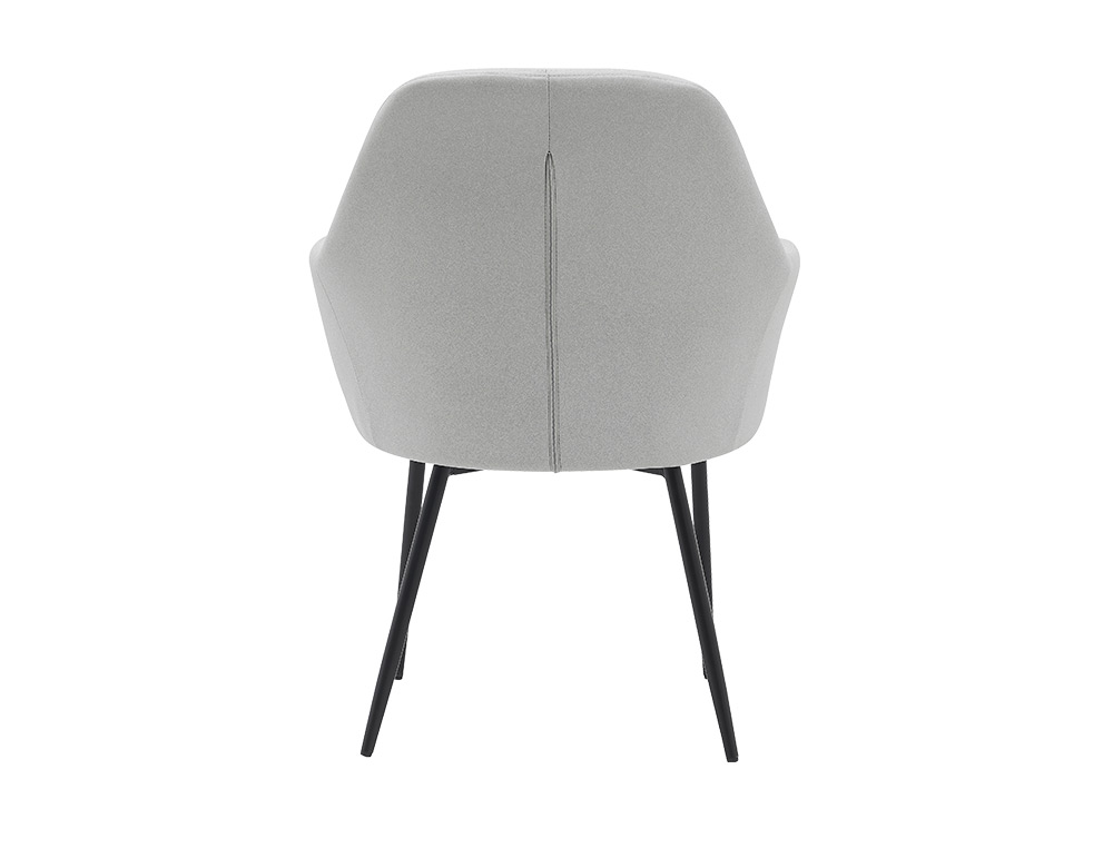 CADEIRA CONFIDENTE Q-CONNECT SIEMIONE BASE METALICA ALT MAX 820 LARG 570 PROF 580 CINZA CLARO