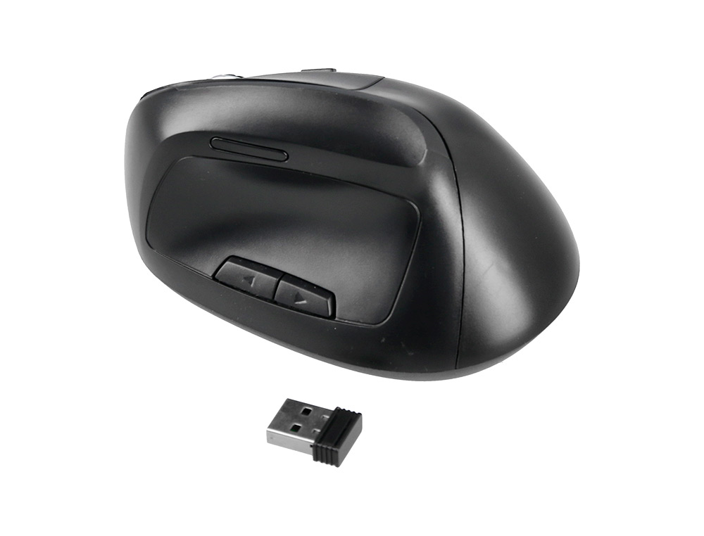 RATO Q-CONNECT OTICO SEM FIOS ERGONOMICO VERTICAL DPI 800/1200/1600 BATERIA RECARREGAVEL PRETO