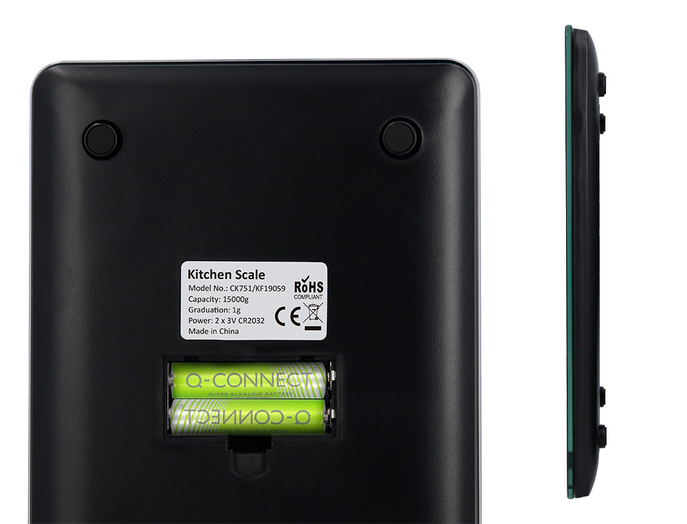 BALANCA PRECISAO Q-CONNECT DIGITAL COM ECRA LCD PRECISAO 1 GR CAPACIDADE DE 5 GR A 15 KG 240X170X17,5MM