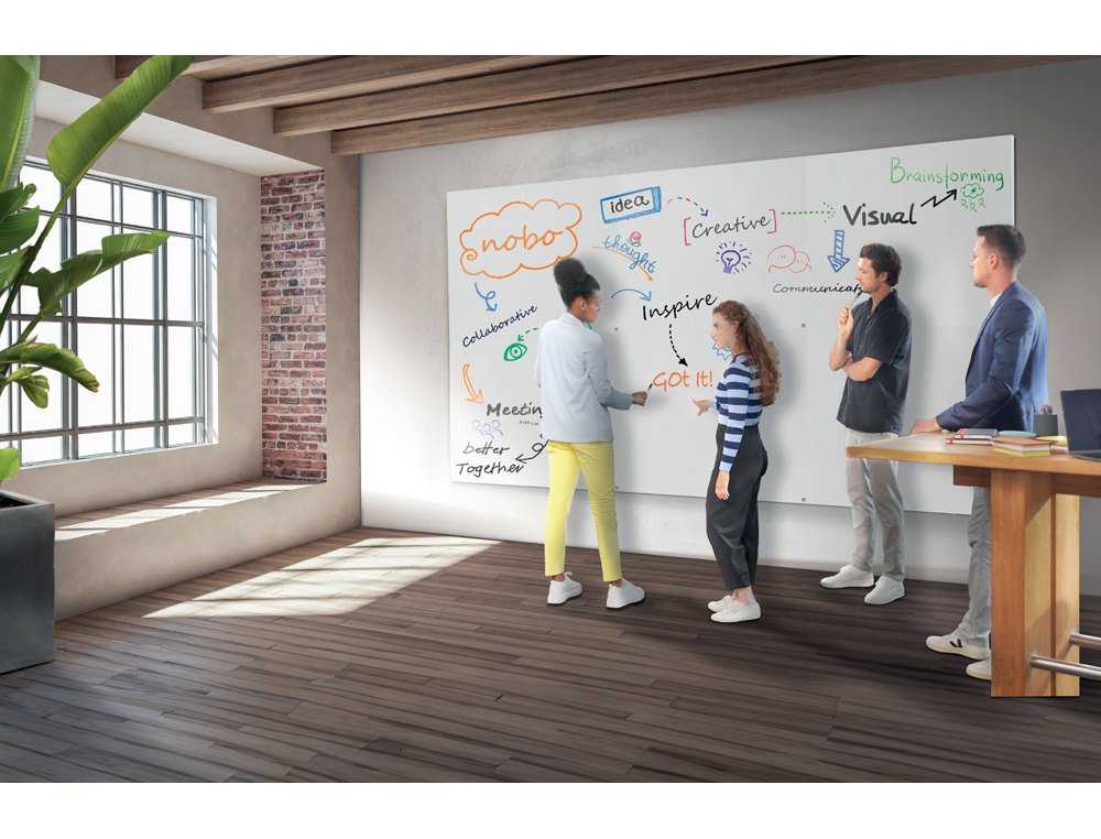 QUADRO BRANCO NOBO INFINITY SEM MOLDURA ACO LACADO MAGNETICO 1200X900 MM