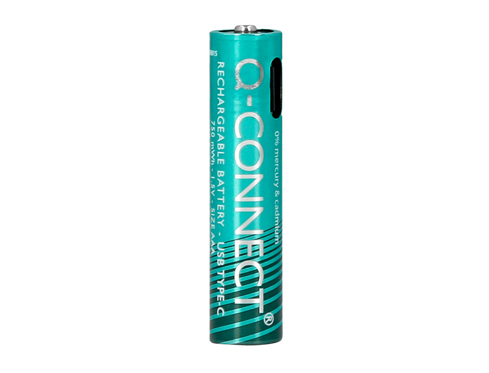 PILHA Q-CONNECT AAA RECARREGAVEL POR USB-C BLISTER DE 4 UNIDADES