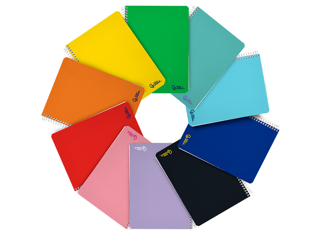 CADERNO ESPIRAL LIDERPAPEL DIN A5 SMART CAPA SUAVE 80 F 75 GR PAUTADO 8MM COM MARGEM CORES SORTIDAS