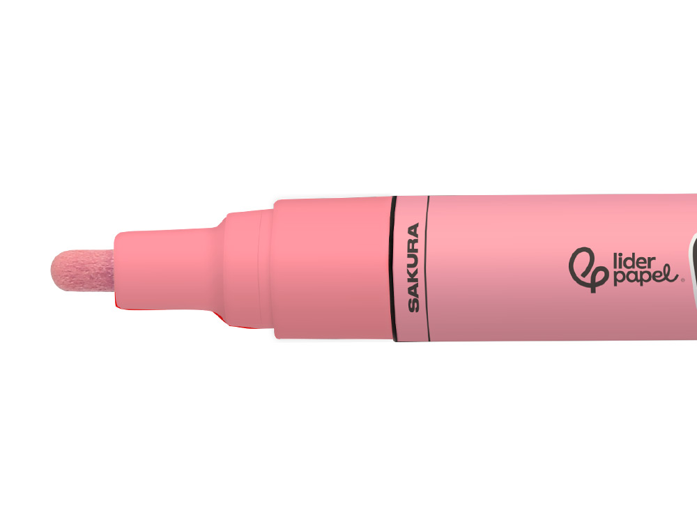 MARCADOR LIDERPAPEL ACRYLIC BASE AGUA TODO TIPO DE SUPERFICIE PONTA REDONDA 3 MM ROSA SAKURA