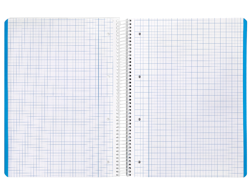 CADERNO ESPIRAL LIDERPAPEL SMART MICRO DIN A4 CAPA SUAVE 80 F 75GR QUADRICULA 5MM DUPLA MARGEM 4 FUROS CORES SORTIDAS