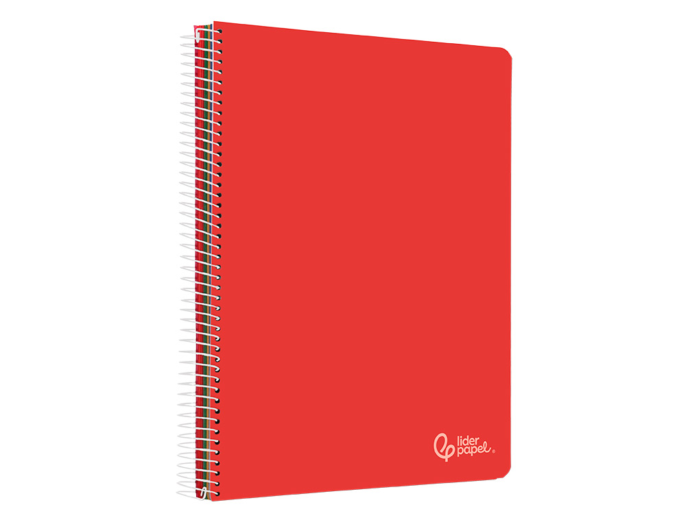 CADERNO ESPIRAL LIDERPAPEL WITTY MICRO DIN A4 CAPA DURA 120F 90GR PAUTADO 5 BANDAS 4 FUROS CORES SORTIDAS