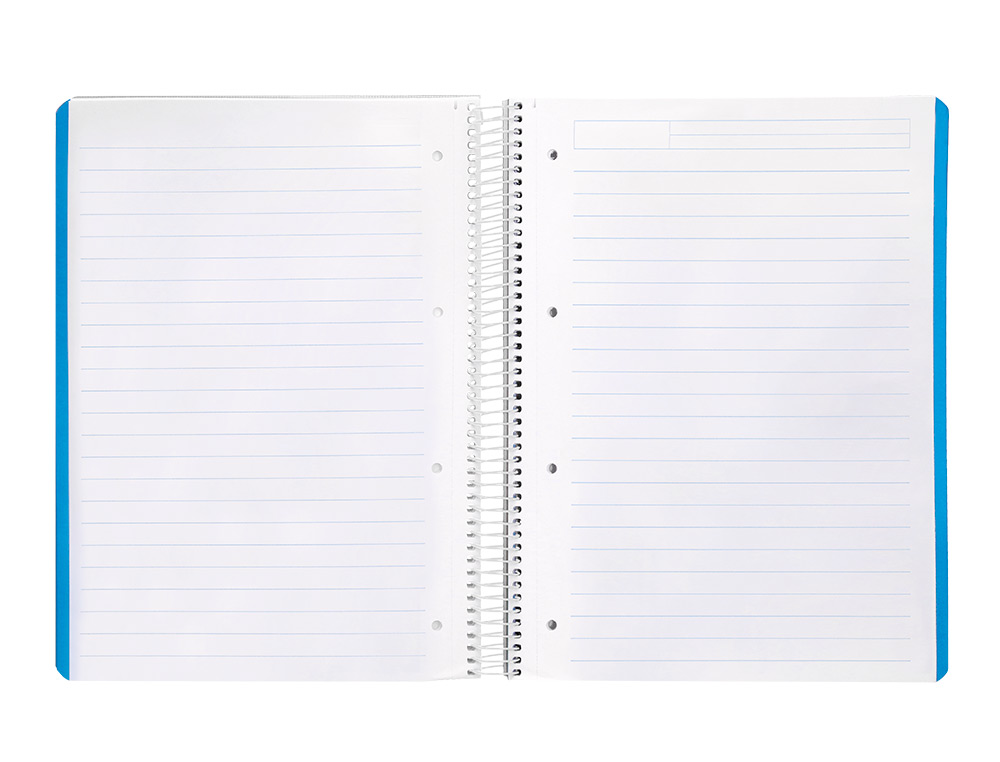 CADERNO ESPIRAL LIDERPAPEL WITTY MICRO DIN A4 CAPA DURA 120F 90GR PAUTADO 5 BANDAS 4 FUROS CORES SORTIDAS