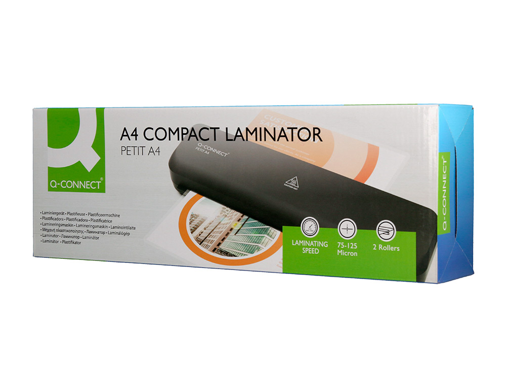 PLASTIFICADORA Q-CONNECT COMPACTA KF19061 DIN A4 PLASTIFICADO QUENTE/FRIO LUZES READY/POWER 2 ROLOS