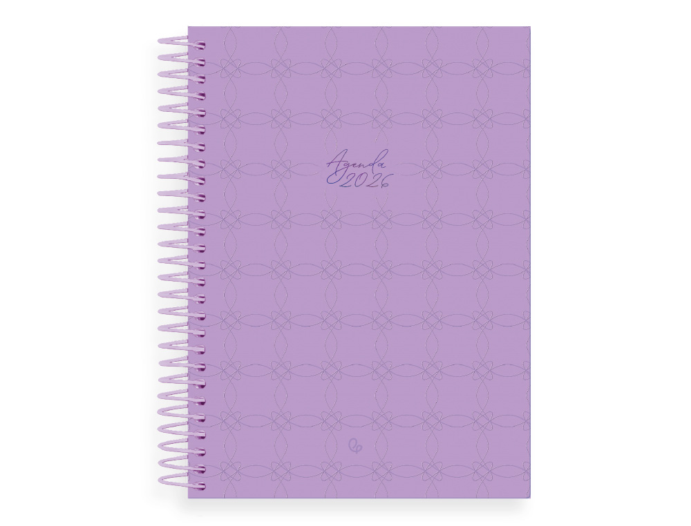 AGENDA ESPIRAL LIDERPAPEL PERISSA A4 2026 DIA PAGINA ROXO PAPEL 80 GR FSC