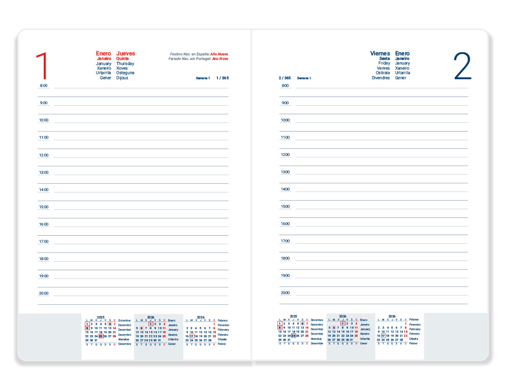 AGENDA ESPIRAL LIDERPAPEL SYROS 15X21 2026 DIA PAGINA CINZA PAPEL 60 GR FSC