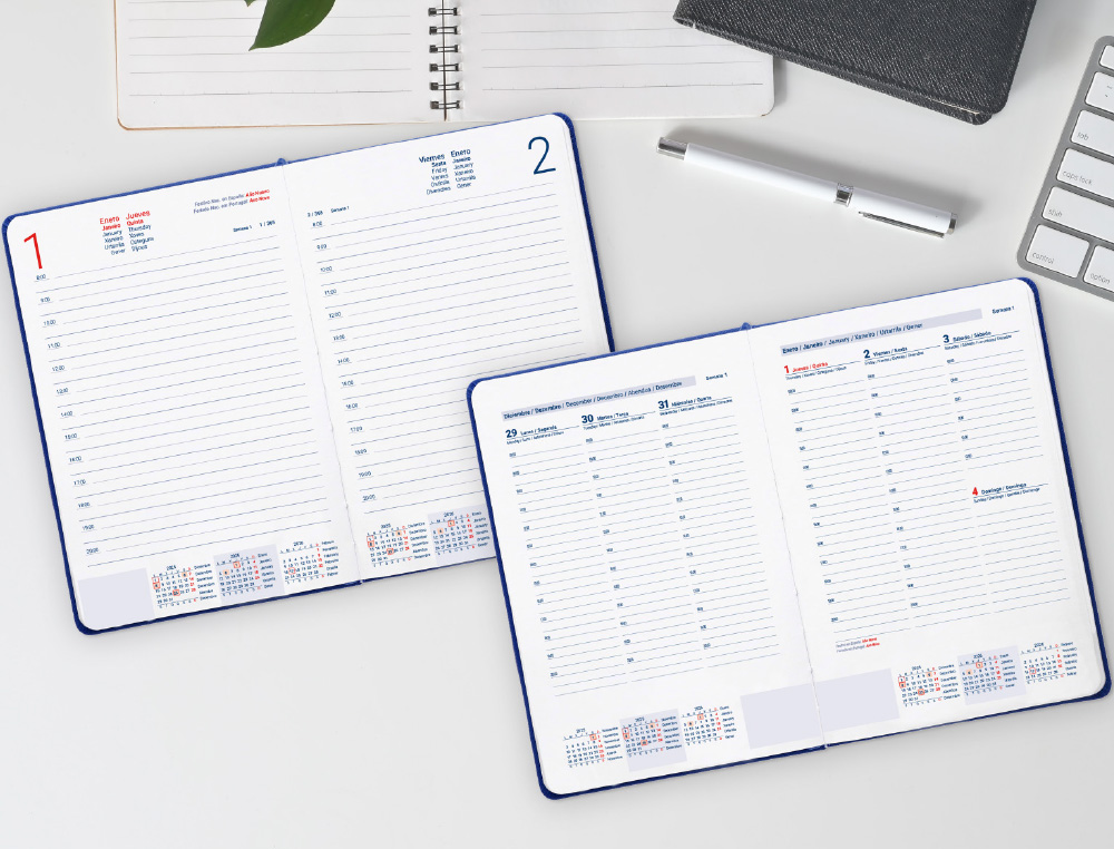 AGENDA ENCADERNADA LIDERPAPEL CRETA 15X21 2026 SEMANA VISTA TURQUESA PAPEL 70 GR FSC