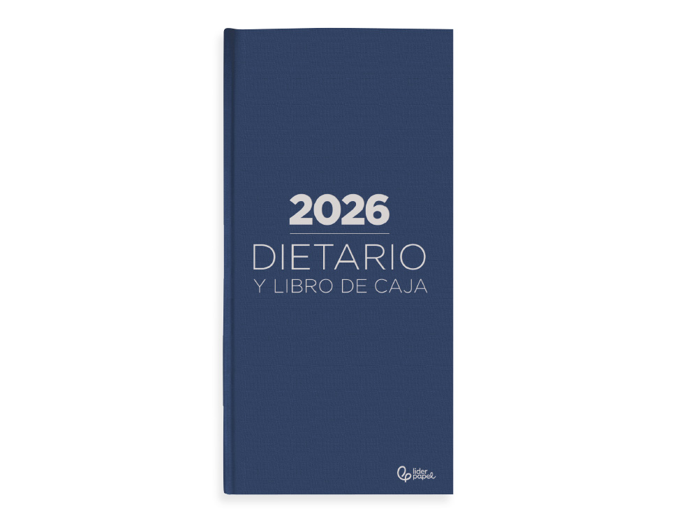 AGENDA ENCADERNADA LIDERPAPEL DIETARIO 120X165MM 2026 DIA PAGINA AZUL PAPEL 70 GR FSC
